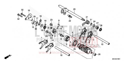 BARILLET DE SELECTION (CRF1000D/D2/DL/DL2) CRF1000DK de 2019